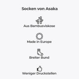 Grafik Vorteile Socken von Asaka