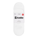 Asaka 12er-Pack Invisible Socks Bambus Weiß A+ Fiber®