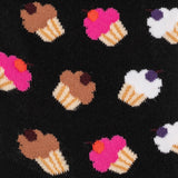 Lustige Damensocken Muster Cupcakes