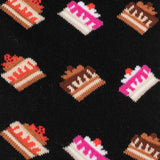 Lustige Damensocken Muster Kuchen