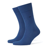Burlington Herrensocken Dublin unifarben blau Baumwolle