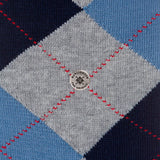 Burlington Herrensocken King mit Rauten hellgrau & blau