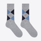 Burlington Herrensocken King Rauten hellgrau & blau