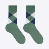Burlington Herren Socken Manchester Rautendesign grün