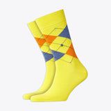 Burlington Herrensocken King Sunshine Rauten gelb orange