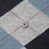 Burlington Herrensocken Manchester Raute grau & hellblau