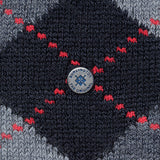 Burlington Preston men's socks with diamonds navy &amp; grey