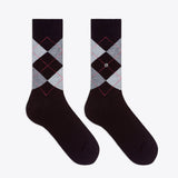 Burlington Damensocken im Rautenlook in schwarz & grau