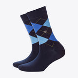 Burlington ladies socks Queen diamonds dark blue &amp; light blue