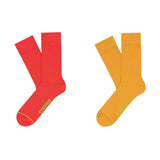 CHEERIO* 4er-Set Baumwollsocken rot & orange
