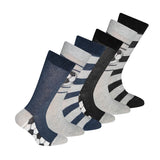 Ewers 6-pack children's socks girls football &amp; stripes