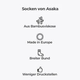 Asaka 12er-Pack Sneakersocken Bambus Weiß A+ Fiber®