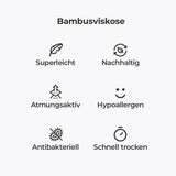 Asaka Set 4 Socken & Unterhemden Bambus schwarz