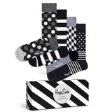 Happy Socks Box women's socks abstract pattern black &amp; white