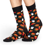 Happy Socks men's socks Hamburger black