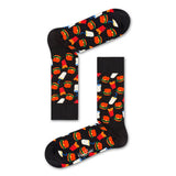 Happy Socks men's socks Hamburger black