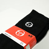 Sergio Tacchini 3er Pack schwarze Viertelsocken Herren
