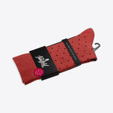 Von Jungfeld Freizeitsocke Dots Dublin Punktemuster rot
