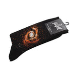 Von Jungfeld Herrensocke schwarz mit Motiv Milkyway