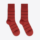 Von Jungfeld Herrensocke Stripes Dublin Streifenmuster rot